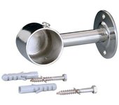 Soporte recto con extremo tapado para pasamanos ø 43 mm | acero inoxidable | accesorios de piscina