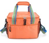 Iris summer - nevera portátil de 16l con cinta regulable y asa de mano. coral