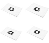 Paquete de 4 bolsas para aspiradoras karcher wd4, wd5 y mv456