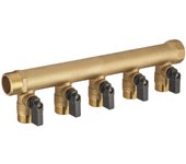 Colector macho - hembra 3/4 - 5 salidas con válvulas 1/2 quick plomberie