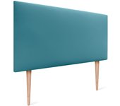 Dhome cabecero de polipiel liso y con patas cabeceros cabezal tapizado cama (polipiel turquesa, 105cm (camas 80/90/105))