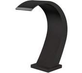Cascada de piscina/griferia exterior/ducha de cascada para circuito spa/diseño curvado para interiores y exteriores de acero inox s316 (negro mate)