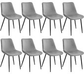 Tectake set de sillas acolchadas, aterciopeladas