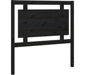 Cabecero de cama madera maciza de pino negro 95,5x4x100 cm