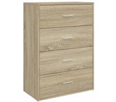 Aparador | aparador de comedor | armario de cocina de madera de ingeniería roble sonoma 60x31x84 cm cfw42925