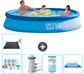 Paquete de piscina - intex - alrededor - 366x366x76 cm + accesorios a638