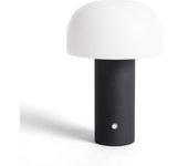 Ledkia lámpara de mesa led portátil con batería usb recargable leta negro