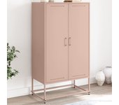 Aparador alto rosa 68,5x38,5x123,5 cm acero vidaxl