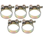Juego de 5 abrazaderas de manguera de acero galvanizado de un solo cabezal para aplicaciones mecánicas automotrices, 32-35 mm/1,3-1,4 pulgadas
