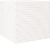 Jardinera de madera maciza de pino blanca 70x70x68,5 cm