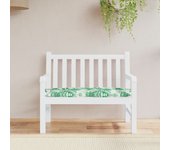 Cojín para banco de jardín estampado de hojas 110x50x7 cm