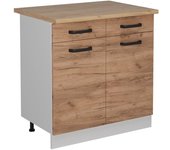 Vicco mueble bajo de cocina r-line, roble dorado, 80 cm et roble