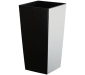 Kadax maceta alta, maceta grande de plástico para decoración interior y exterior moderna y elegante, maceta (68 cm, negro)