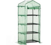 Invernadero de jardín outsunny acero, pe verde 70x50x160 cm 845-228v02