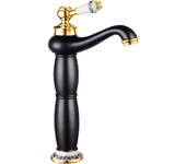 Grifo mezclador de lavabo, grifo de baño, grifo retro de lavabo con agua fría y caliente ajustable - sin manguera de suministro de agua
