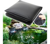 Revestimiento para estanque de peces, piscina, revestimiento de estanque, membrana reforzada 3m x 5m, color negro