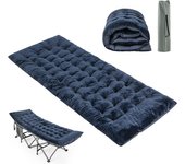 Costway cojin tumbona, colchoneta tumbona 190 x 70 x 7 cm, 4 correas de fijación, cojín para silla exterior jardín, piscina, playa, terraza y balcón (