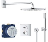 Grohe set de ducha rainshower cosmopolitan 310 con termostato oculto, cromo (34730000)