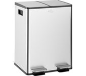 Cubo de basura homcom acero inoxidable plata 41.7x36.6x56.7 cm 851-033v03sr