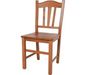 Tommychairs - silla silvana para cocina y comedor, estructura en madera de haya color cerezo y asiento en madera