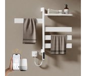 Emke toallero eléctrico 76×45cm, termostato inteligente wifi, radiador eléctrico para baño, toallero eléctrico, blanco