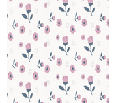 Papel pintado floral delicado rosa