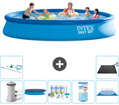 Paquete de piscina - intex - alrededor - 457x457x84 cm + accesorios a1203