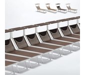 20 tumbonas plegables de aluminio con parasol para playa - santorini limited edition