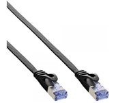 Cable cable de red plano inline u/ftp cat.6a negro 1.5m