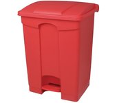 Cubo de basura de polipropileno de pedal rojo jantex 45 litros