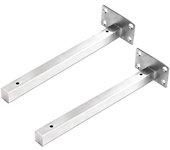 Soporte de estante / soporte de estante para estantes - acero inoxidable cepillado s