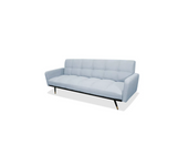 Sofá cama clic clac modelo oslo tapizado azul claro, 196cm(ancho) 75cm(altura) 84cm(fondo