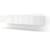 Mueble tv de pared 2 puertas 180 cm bali blanco