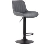 Taburete de bar lentini en cuero sintético gris|negro