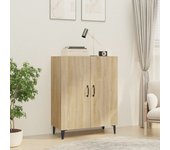 Aparador | aparador de comedor | armario de cocina de madera contrachapada roble sonoma 70x34x90 cm cfw79714