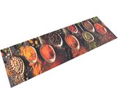 Tapete de cocina lavable con estampado de cucharas y especias 60x180 cm