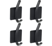 4 uds gancho adhesivo gancho de pared adhesivo sus 304 acero inoxidable negro perchero de pared toallero para baño o cocina,