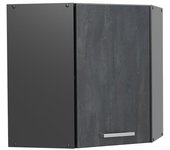 Vicco armario colgante de esquina r-line, hormigón negro, 57 cm