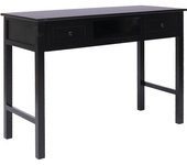 Escritorio | aparador | armario de cocina de madera maciza de paulownia negro 108x45x76 cm cfw62976