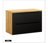 Mueble bajo lavabo de 90 cm - con encimera - 2 cajones - setta