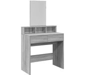 Tocador | mesa tocador | tocador de maquillaje con espejo color gris sonoma 80x41x144,5 cm cfw33049