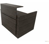 Tecno-oficinas mostrador recepción avant 129x103x110 roble oscuro roble oscuro