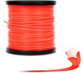 Hilo de corte de nailon 100m hilo redondo 2,4 mm pentáculo naranja