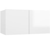 Mueble tv suspendido blanco brillo 60x30x30 cm