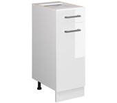 Vicco mueble bajo de cocina r-line, blanco alto brillo, 30 cm sin encimera