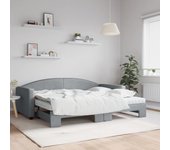 Maison exclusive - sofá cama nido con colchón tela gris claro 90x200 cm