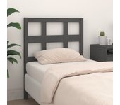 Cabecero de cama，panel de cabecera，decoración de pared madera maciza de pino gris 95,5x4x100 cm cfw73093