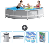 Paquete de piscina - intex - alrededor - 305x305x76 cm + accesorios cb127