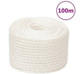 Vidaxl cuerda de trabajo polipropileno blanco 12 mm 100 m