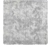 Alfombra de pelo largo navarra gris claro 160x160 cm poliéster